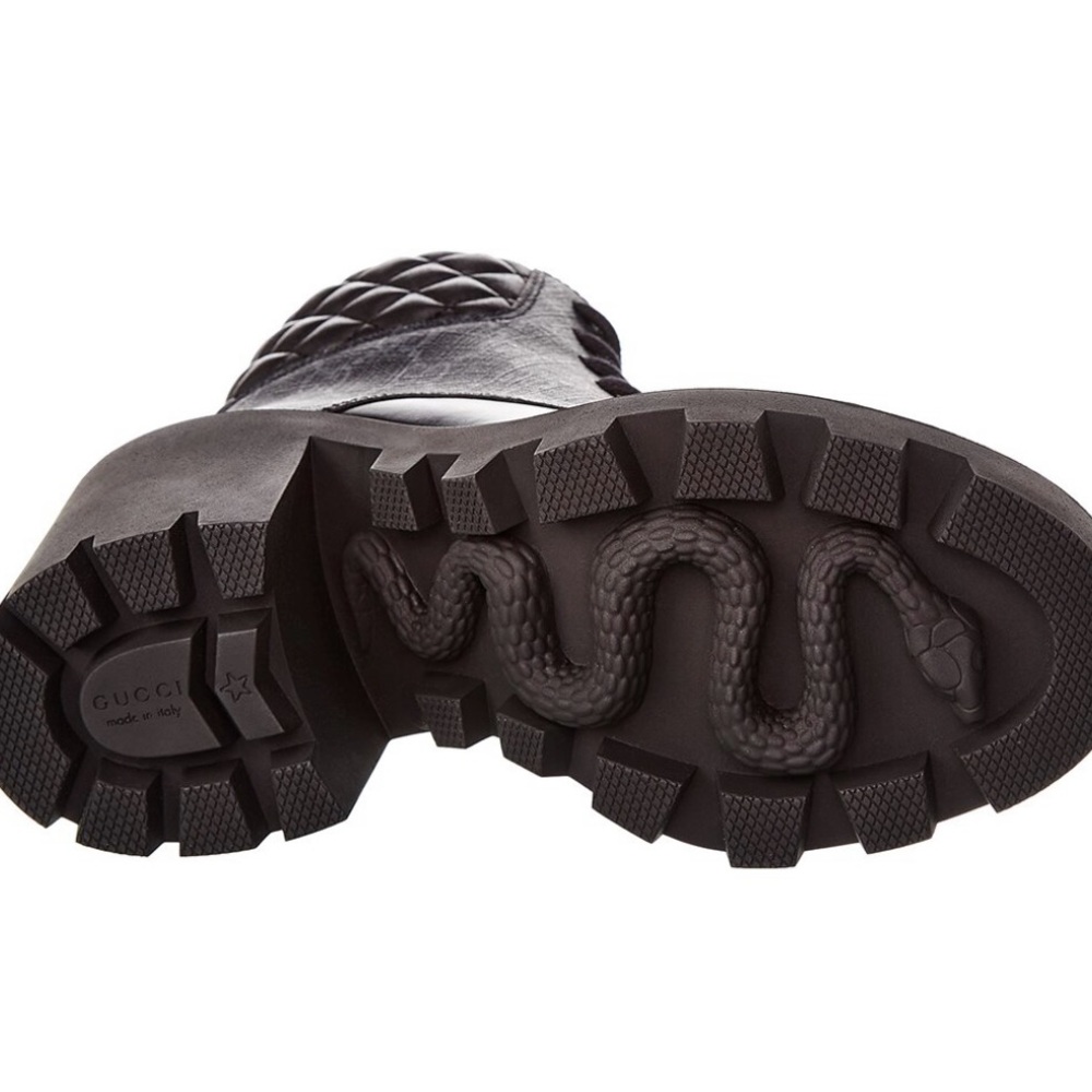Gucci Women's Black Lace-Up Boots - Picture 2 of 5